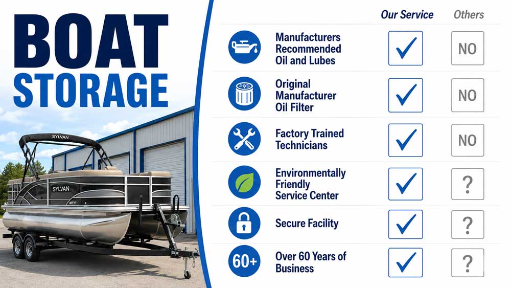 Spicer's Boat City boat storage and service advantages